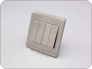 Commutateur de gang 4 en acier inoxydable