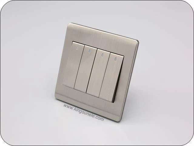 Commutateur de gang 4 en acier inoxydable